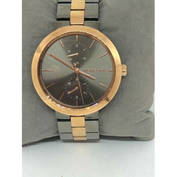 Michael Kors MK6431 Garner Gunmetal Dial Women's Quartz Analog Watch Bb678 - Picture 1 of 9